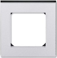 Рамка универсальная ABB EPJ Levit 1-м. серебро/дымчатый чёрный картинка